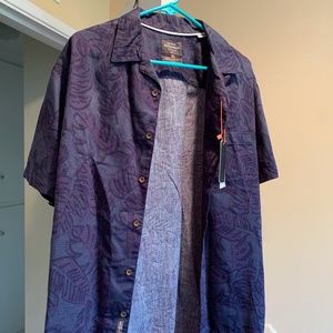 Quicksilver Waterman Short Sleeve Button Up Navy L